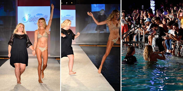 MJ Day and Hailey Clauson at Miami Swim Week 2017.